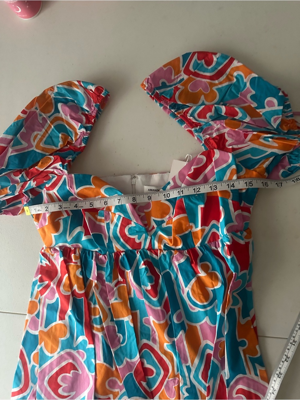 Amanda Uprichard Sicily Mini Dress in Miami Colorway NWT M - Picture 6 of 14